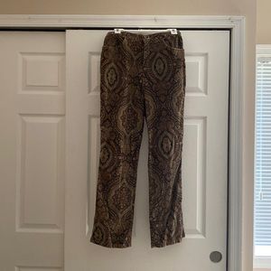 Vintage Paisley Velour Pants